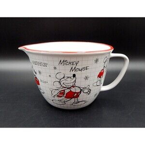 Disney Sketchbook Mickey Minnie Mouse Holiday Christmas Batter Bowl Mixing Bowl